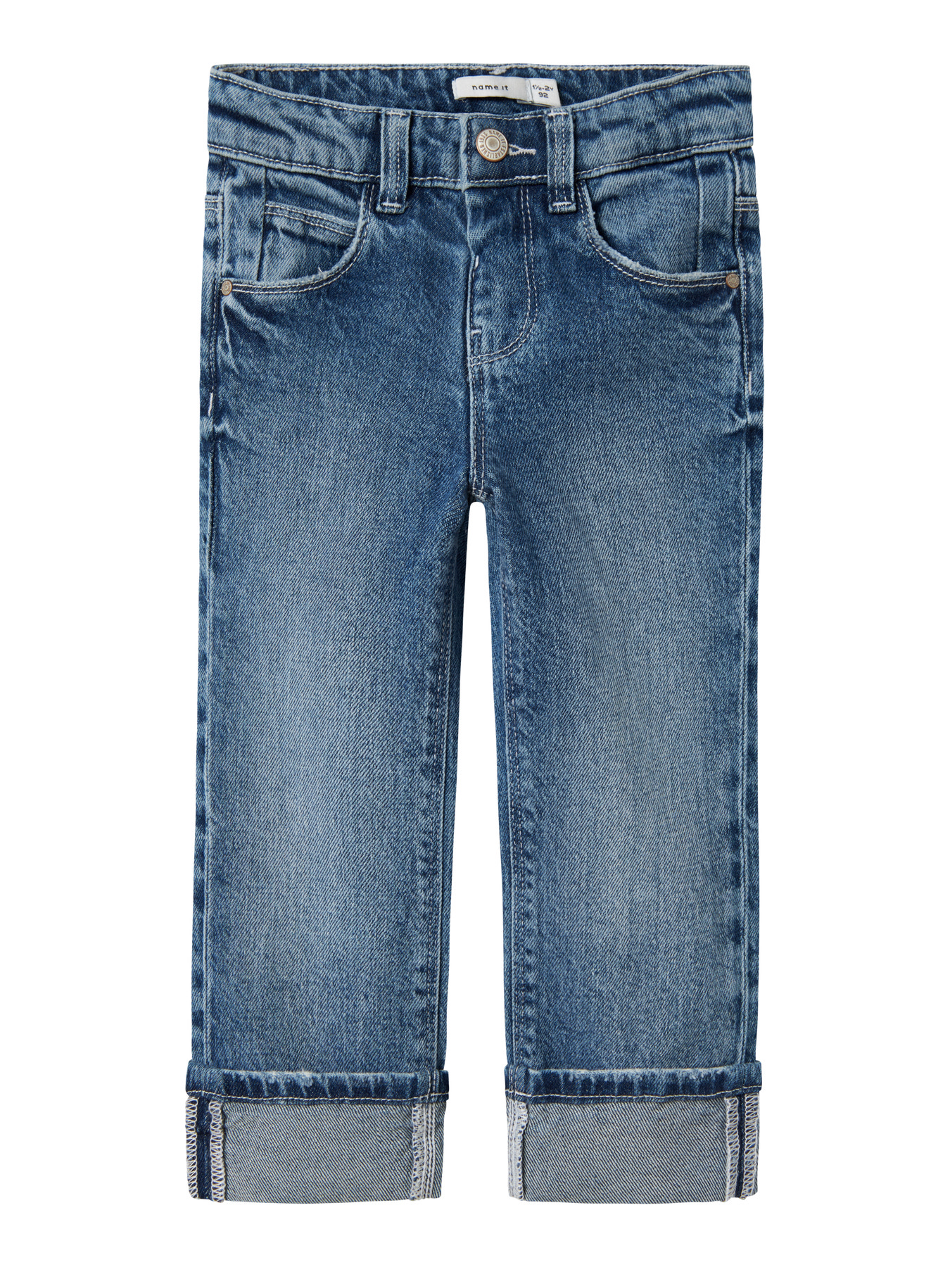NAME IT Straight Folde Jeans Rose Medium Blue Denim