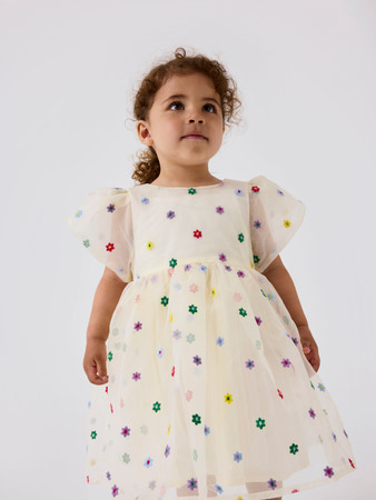 NAME IT Tyl Kjole Frigga Oatmeal