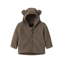 NAME IT Fleece Jakke Meekot Melange Walnut