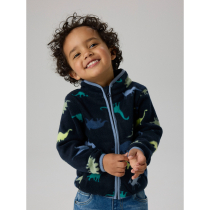 NAME IT Fleece Jakke Meeko Dark Sapphire Dino