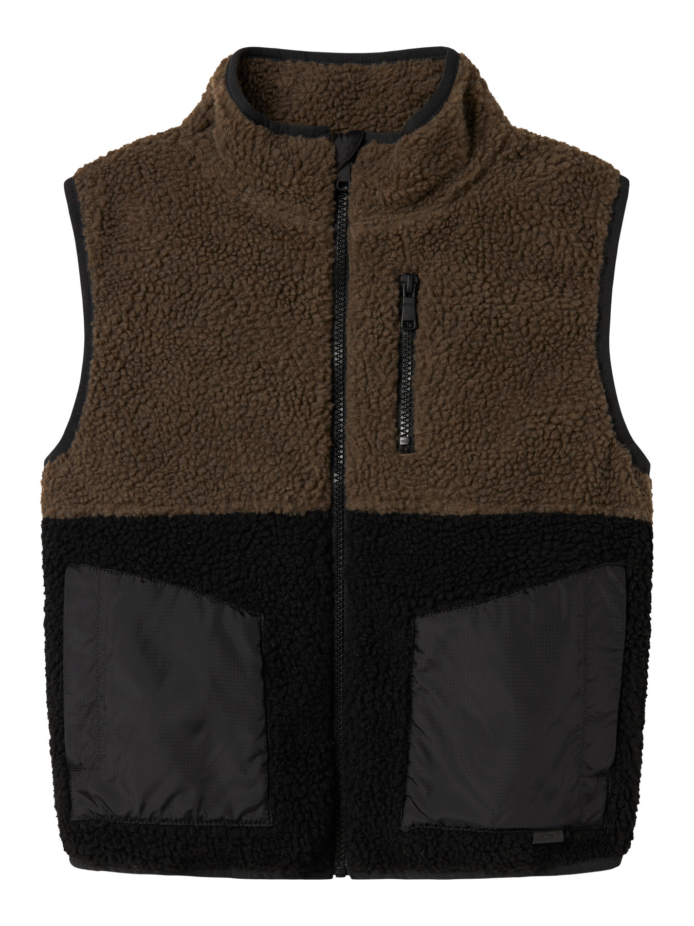Name It Teddy Vest Mall - Black