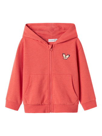 NAME IT Sweat Cardigan Valonny Spiced Coral billede