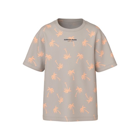 Name It Venzel - T-shirt - Grå/Grøn - 122