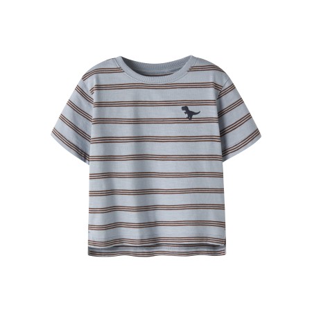 Name It T-shirt - NmmVoby - Blue Fog/Chestnut