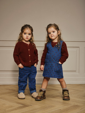 Lil Atelier Spiced Apple Strikcardigan Bomuld - Str. 2y 92cm