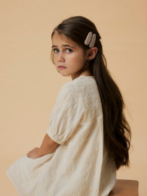 LIL ATELIER 2-Pak Hårklemmer Luna Gray Morn