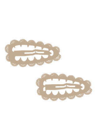 LIL ATELIER 2-Pak Hårklips Irish Cream