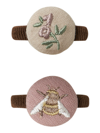 LIL ATELIER 2-Pak Hårelastikker Lilja Gray Morn Ethera