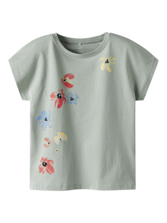 NAME IT Magisk T-shirt Fabiala Aqua Gray