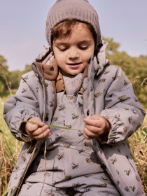 LIL ATELIER Vinterjakke SNOW10 Ultimate Grey Airplanes