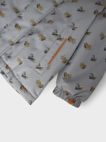LIL ATELIER Vinterjakke SNOW10 Ultimate Grey Airplanes