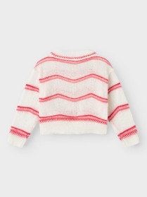 NAME IT Striktrøje Karima Cloud Dancer