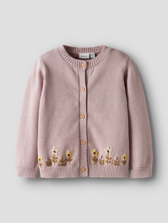 Name It Cardigan Burnished Lilac Med Blomsterbroderi - Str. 2y 92cm