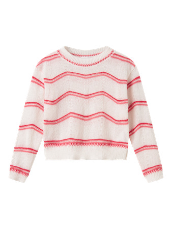 NAME IT Striktrøje Karima Cloud Dancer