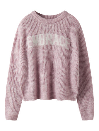 NAME IT Striktrøje Kerda Burnished Lilac billede