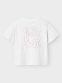 NAME IT Sløjfe T-shirt Katalin Bright White