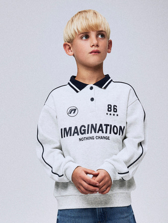 NAME IT Kris Poloshirt Light Grey Melange billede