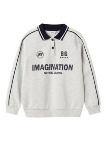 NAME IT Kris Poloshirt Light Grey Melange