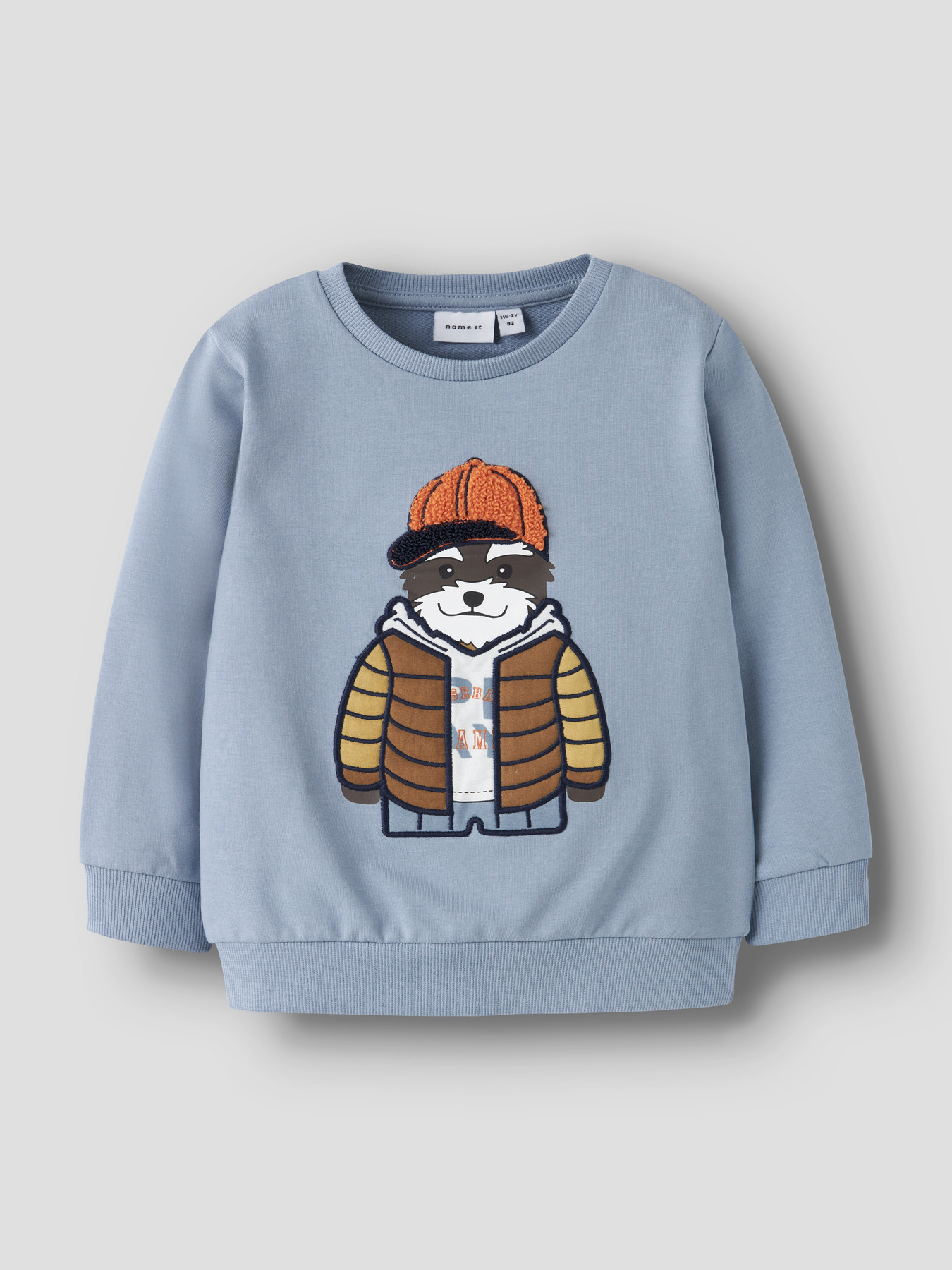 NAME IT Sweartshirt Kamden Dusty Blue billede