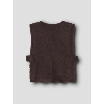 NAME IT Strik Vest Lea Chocolate Plum