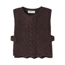 NAME IT Strik Vest Lea Chocolate Plum