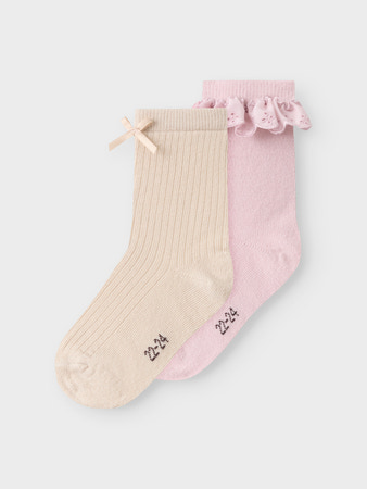 NAME IT 2-Pak Strømper Kenna Burnished Lilac Peyote