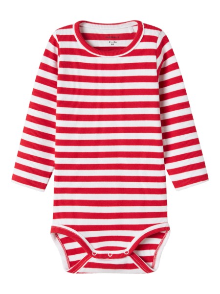NAME IT Langærmet Body Folisa Bright White