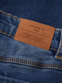 NAME IT Jeans Fleece Salli Boot Dark Blue Denim