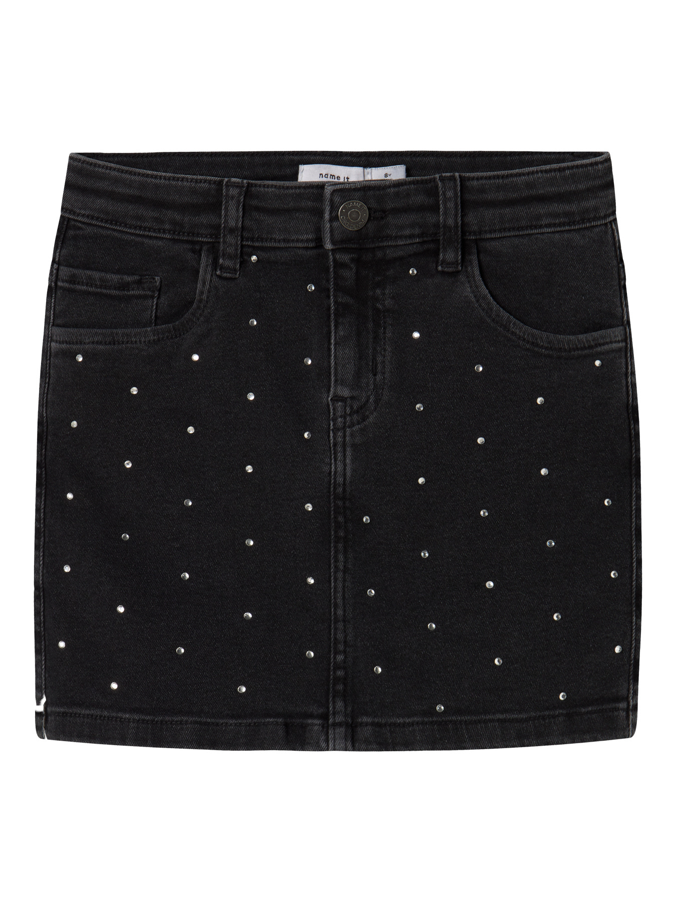 NAME IT Denim Nederdele Naomi Rhinestone Black