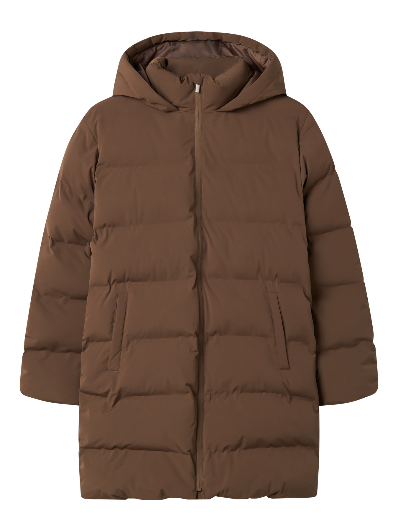 LMTD Lang Puffer Jakke Morop Chocolate Chip