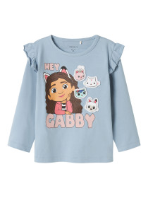 NAME IT Langærmet Bluse Jutte Gabby Dusty Blue