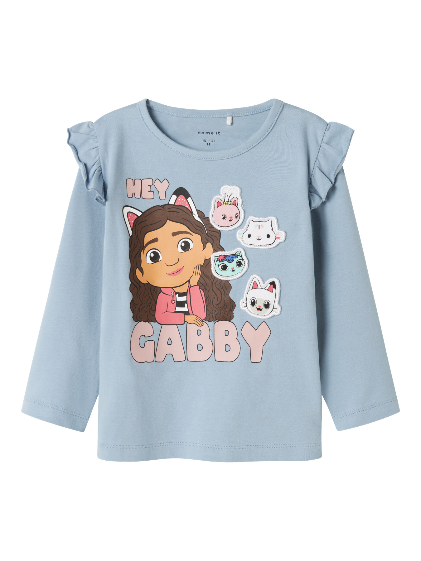 NAME IT Langærmet Bluse Jutte Gabby Dusty Blue