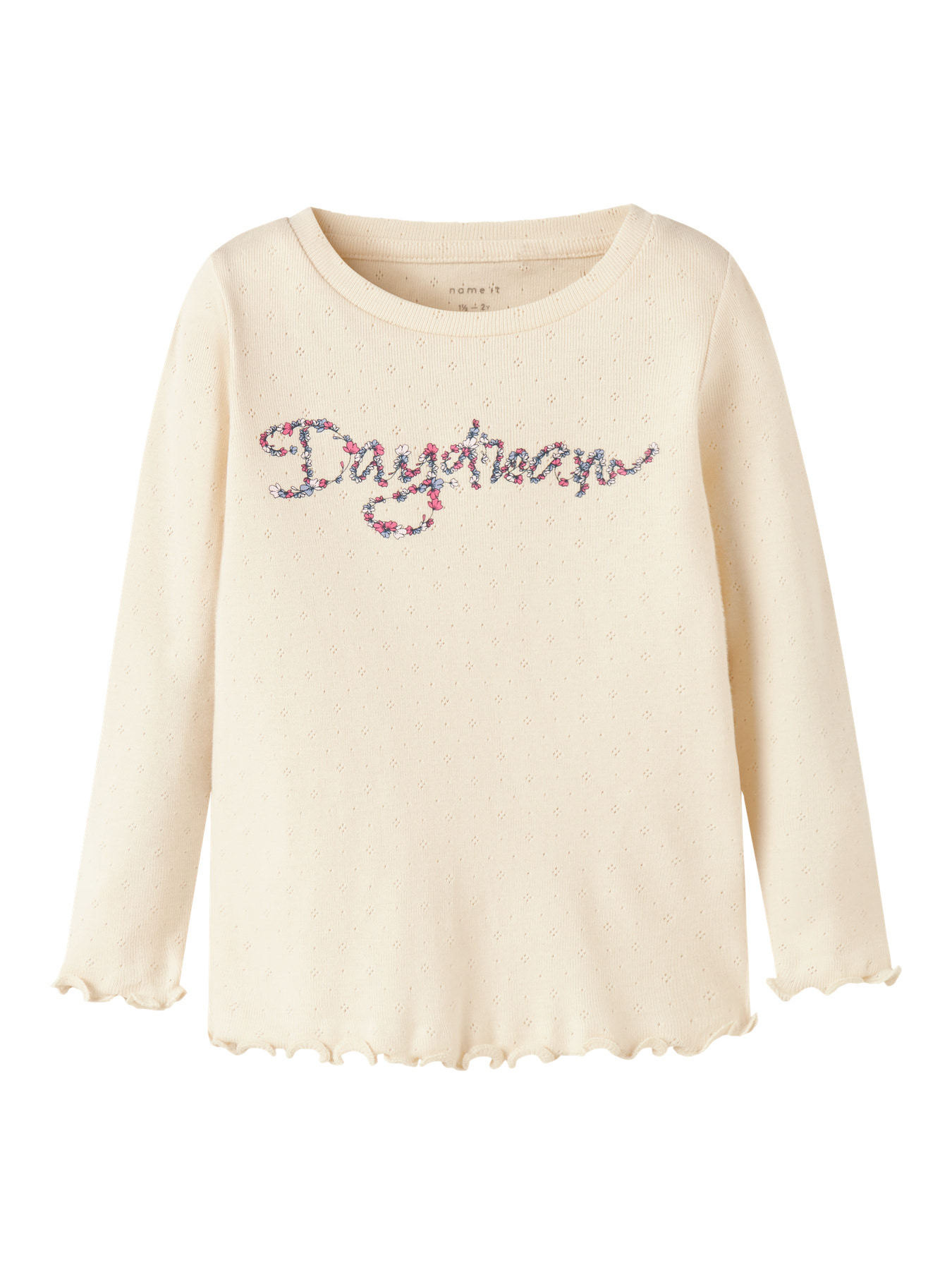 Name It NmfNimma Bluse m. Hulmønster - Parchment