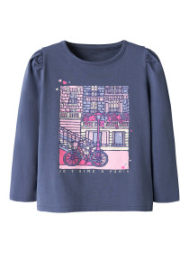 NAME IT Bluse Ollia Vintage Indigo