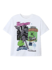 NAME IT Minecraft T-shirt Jahi Bright White