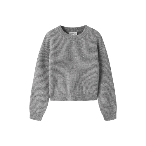 Name It Bluse - Strik - NkfHolly - Short - Noos - Grey Melange