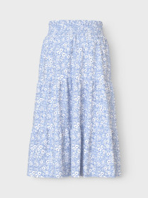 NAME IT Lang Nederdel Vinaya Serenity White Flower