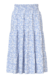 NAME IT Lang Nederdel Vinaya Serenity White Flower