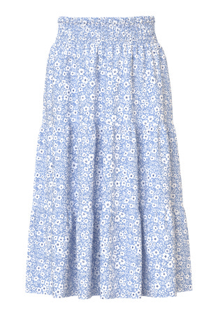 NAME IT Lang Nederdel Vinaya Serenity White Flower