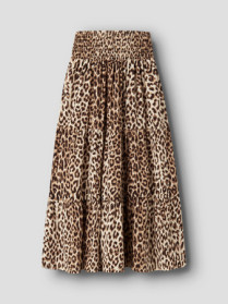NAME IT Lang Nederdel Vinaya Black Leopard
