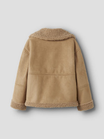 LIL ATELIER Oversized Teddy Jakke Nester Oxford Tan