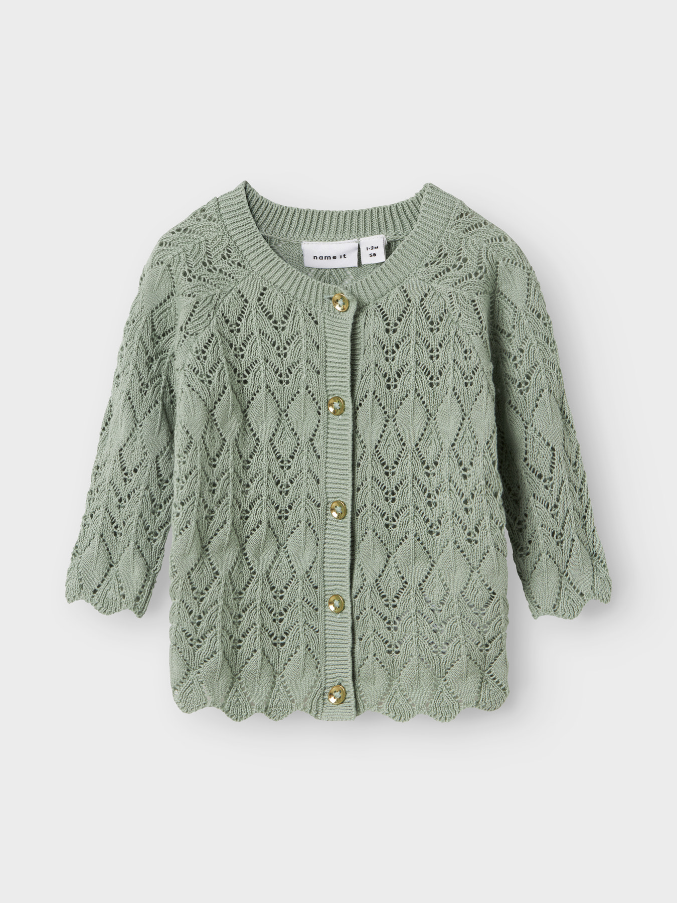Name It Lilje Strik Cardigan - Jadeite