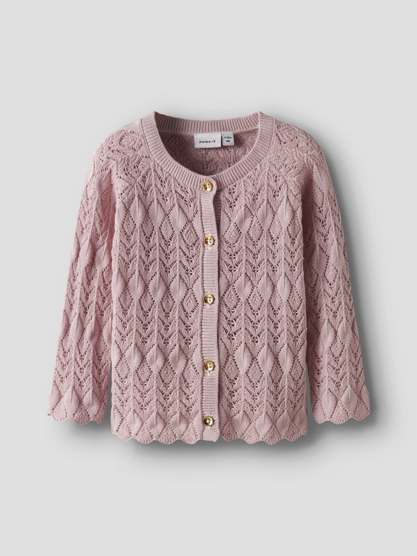 NAME IT Strik Cardigan Lilje Burnished Lilac