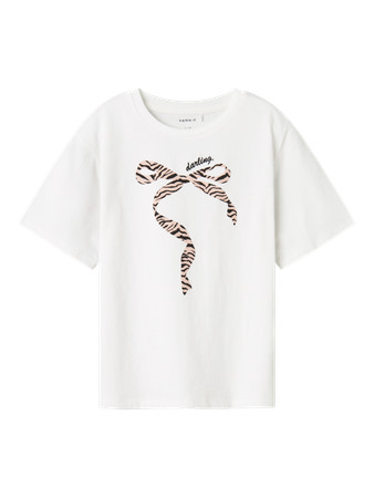 NAME IT T-shirt Lisemarie Bright White
