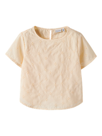 Name It NkfVioleta T-shirt Broderie Anglaise - Buttercream