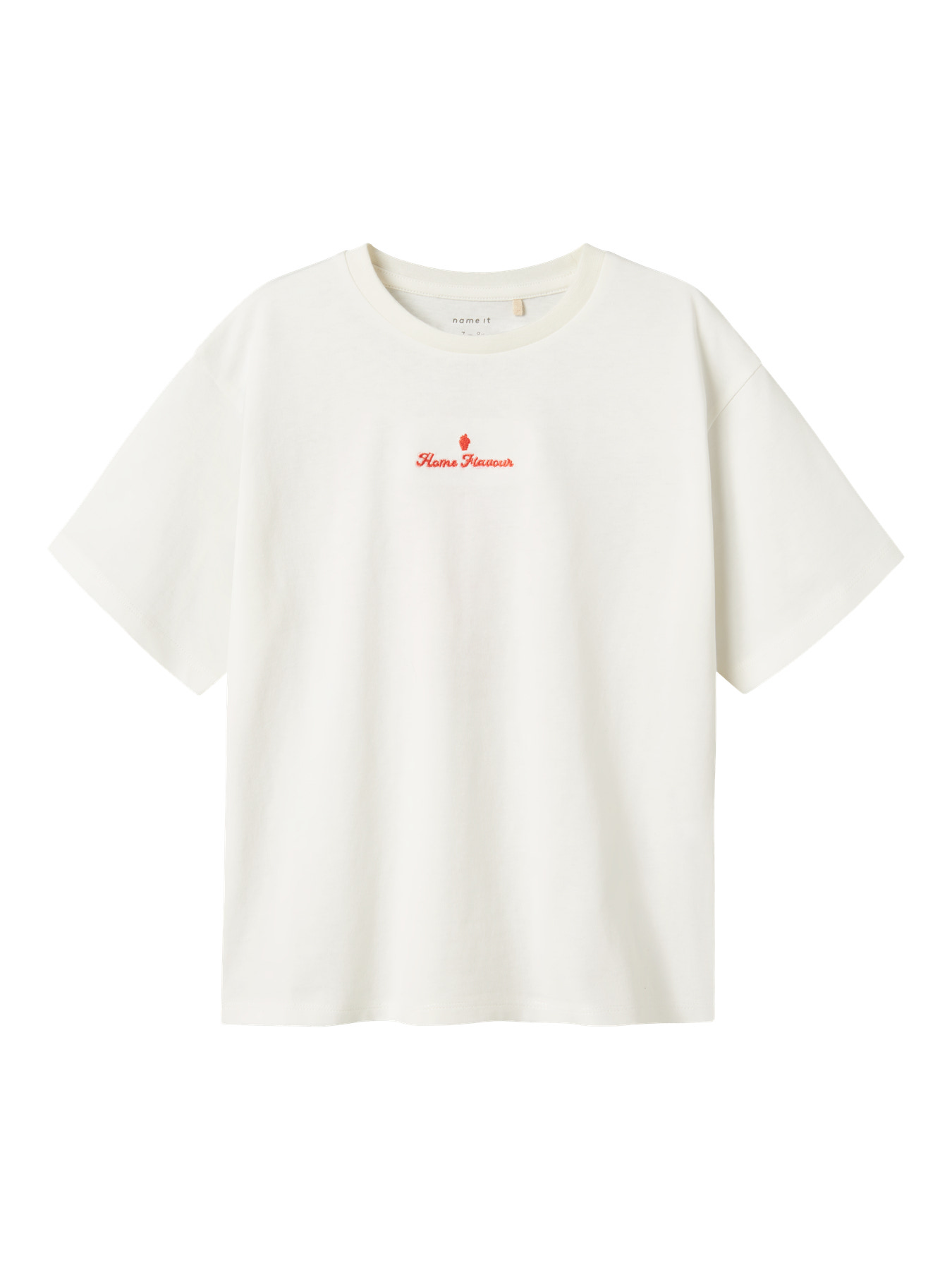 NAME IT T-shirt Neata Cloud Dancer Red Alert