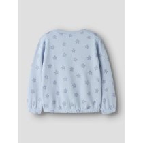 NAME IT Sweatshirt Viluba Subdued Blue Glitter Flower