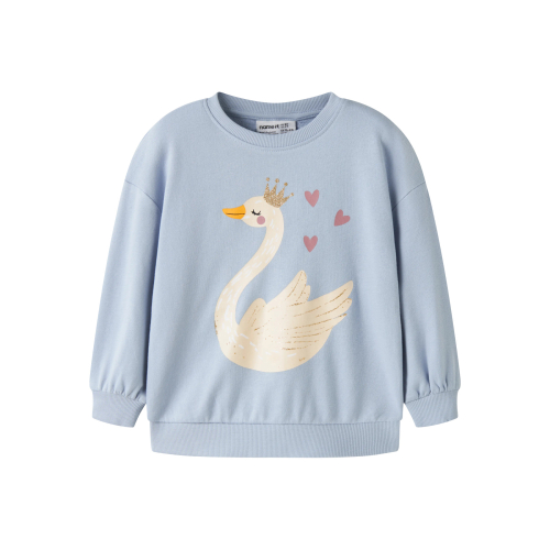 Name It Sweatshirt - Long - NmfValona - Subdued Blue/Swan Prince