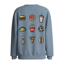 NAME IT Sweatshirt Vasha Ashley Blue Food Game