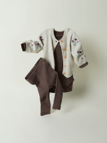 NAME IT Strik Cardigan Bussy Peyote Melange
